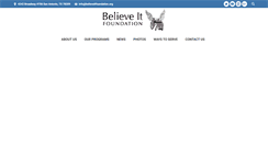 Desktop Screenshot of believeitfoundation.org